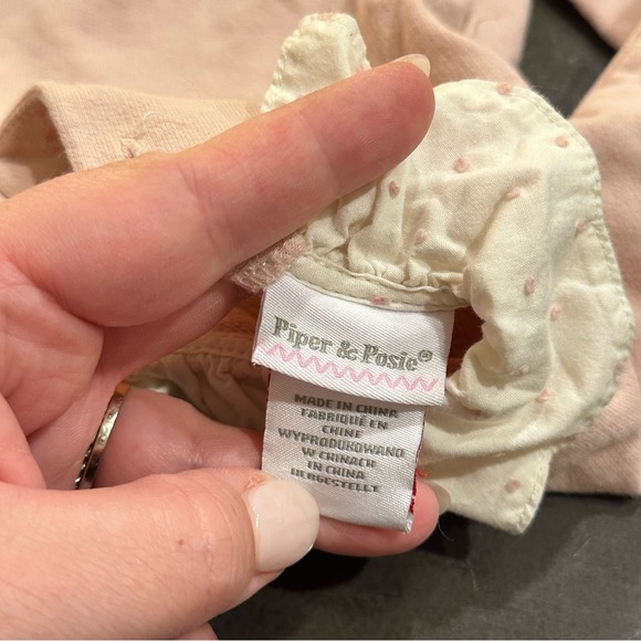 Piper & Posie Layered Long Sleeve, Flutter Collar Shirt, Size 6-9 months - Picture 7 of 8